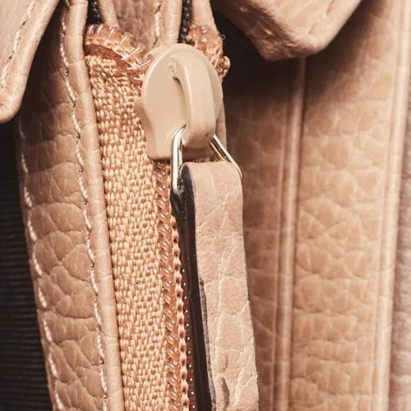 Gucci Interlocking GG Camelia Soft Leather Wallet Marmont Light Beige Italy NEW - Picture 8 of 13